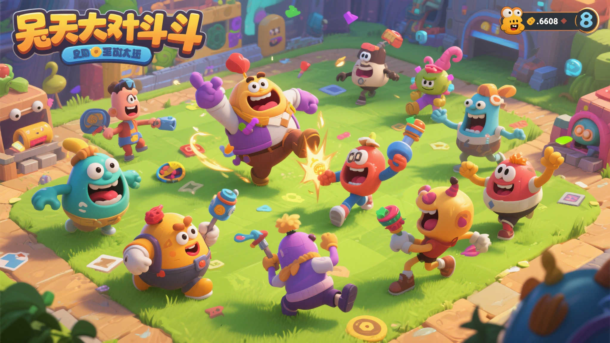 Steam新作《呆呆大乱斗》首发免费领取：欢乐多人对战，谁能笑到最后！